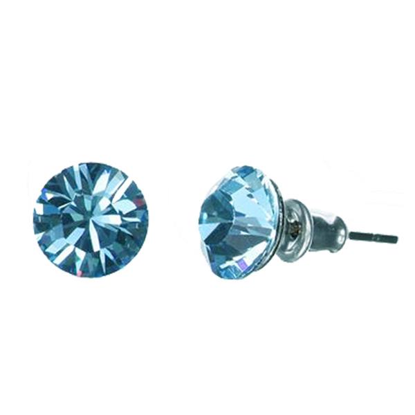 Uhani iz jekla s Swarovski kristali - 
premer 8 mm