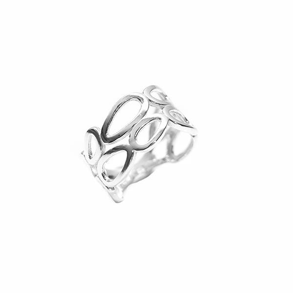 Elegantni ženski srebrni prstan čistine 925 v sijaju brez kamnov v različnih velikostih