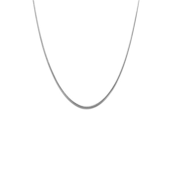  Srebrna ženska polgibljiva verižica z vzorcem kače 45-55 cm