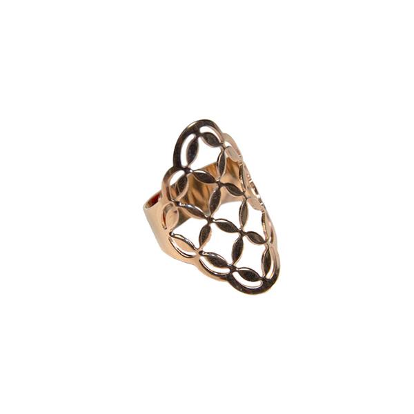 Ženski prstan iz srebra čistine 925 v rose gold barvi z gladkim sijaj vzorcem v univerzalni velikosti