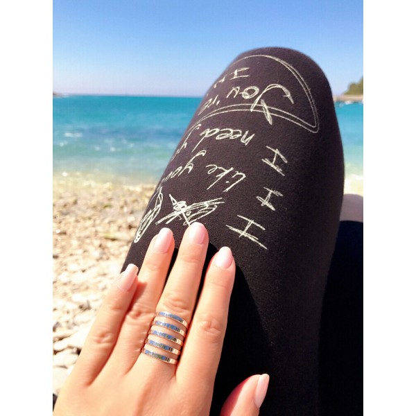 Elegantni ženski prstan iz srebra čistine 925 z gladkim sijaj vzorcem - za vse velikosti prstov.