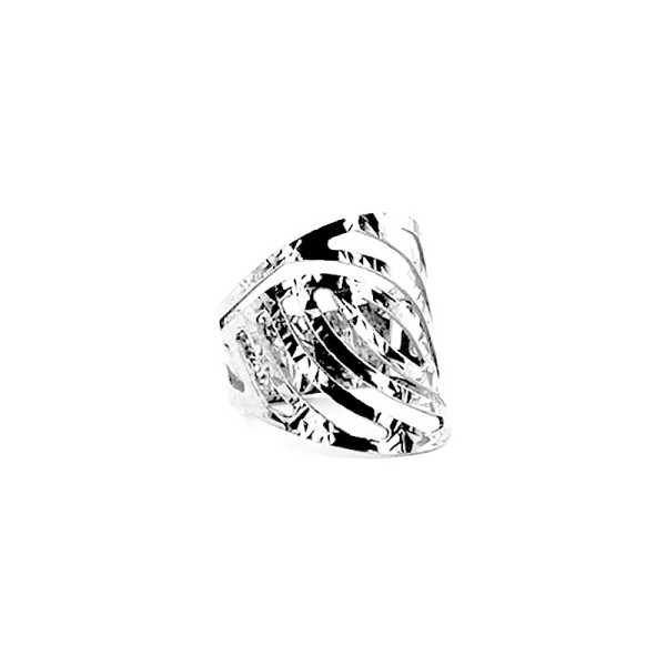 Ženski prstan iz srebra čistine 925 z diamantiranim vzorcem za vse velikosti prstov